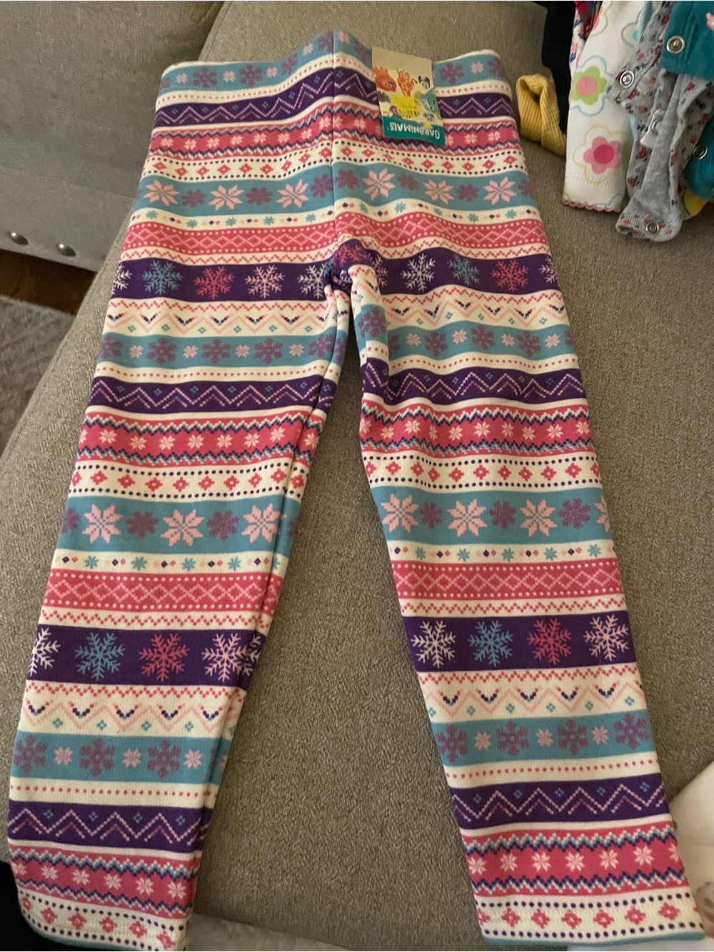 Girls Cozy Leggings - Pink, Purple, Aqua